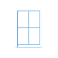 Furniture Bookcases Mogens Koch Bookcase 2 3 Line Tracing Svg Vector, Free Vectors File